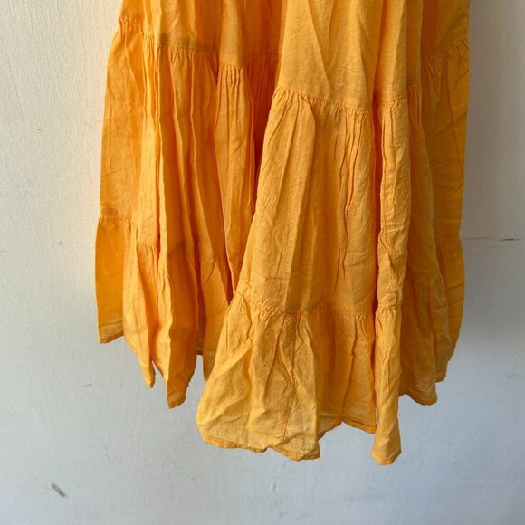 Urban Outfitters Trapeze Dress Womens Small Orange Strappy Side Zip V-neck - Picture 9 of 9